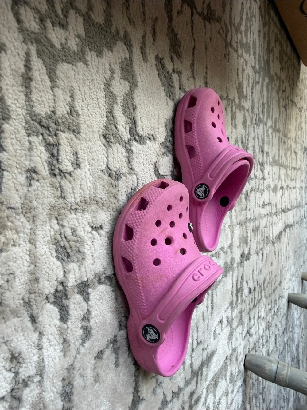 CROCS Kids Pink Classic Clog with Heel Strap
